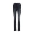 Jeans skinny en coton noir de Gucci, coupe ajustée, détails classiques, portée décontractée ou élégante.