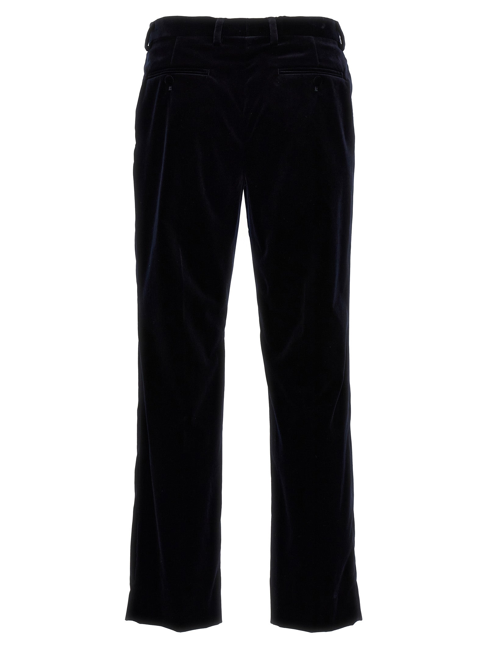 Pantalons décontractés en coton bleu de Gucci, style casual avec coupe moderne et détails élégants.