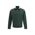 Veste zippée gucci bicolor vert foncé en polyamide avec col rayé blanc et noir