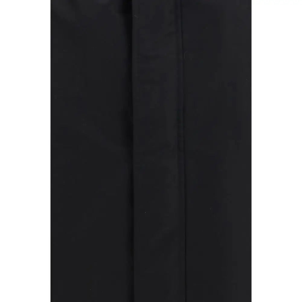 Veste longue gucci noire en coton avec couture verticale subtile au centre vue dos