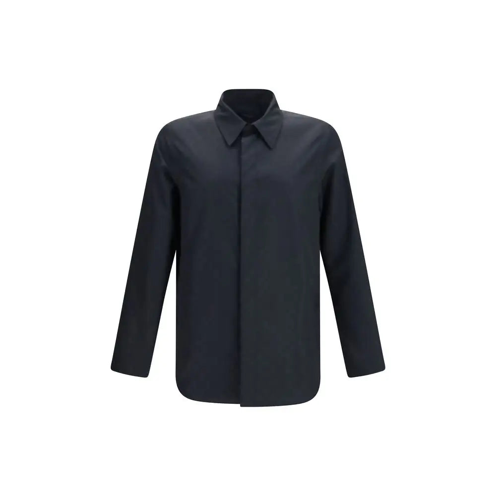 Veste intégrale noire gucci en polyamide avec col net et design minimaliste