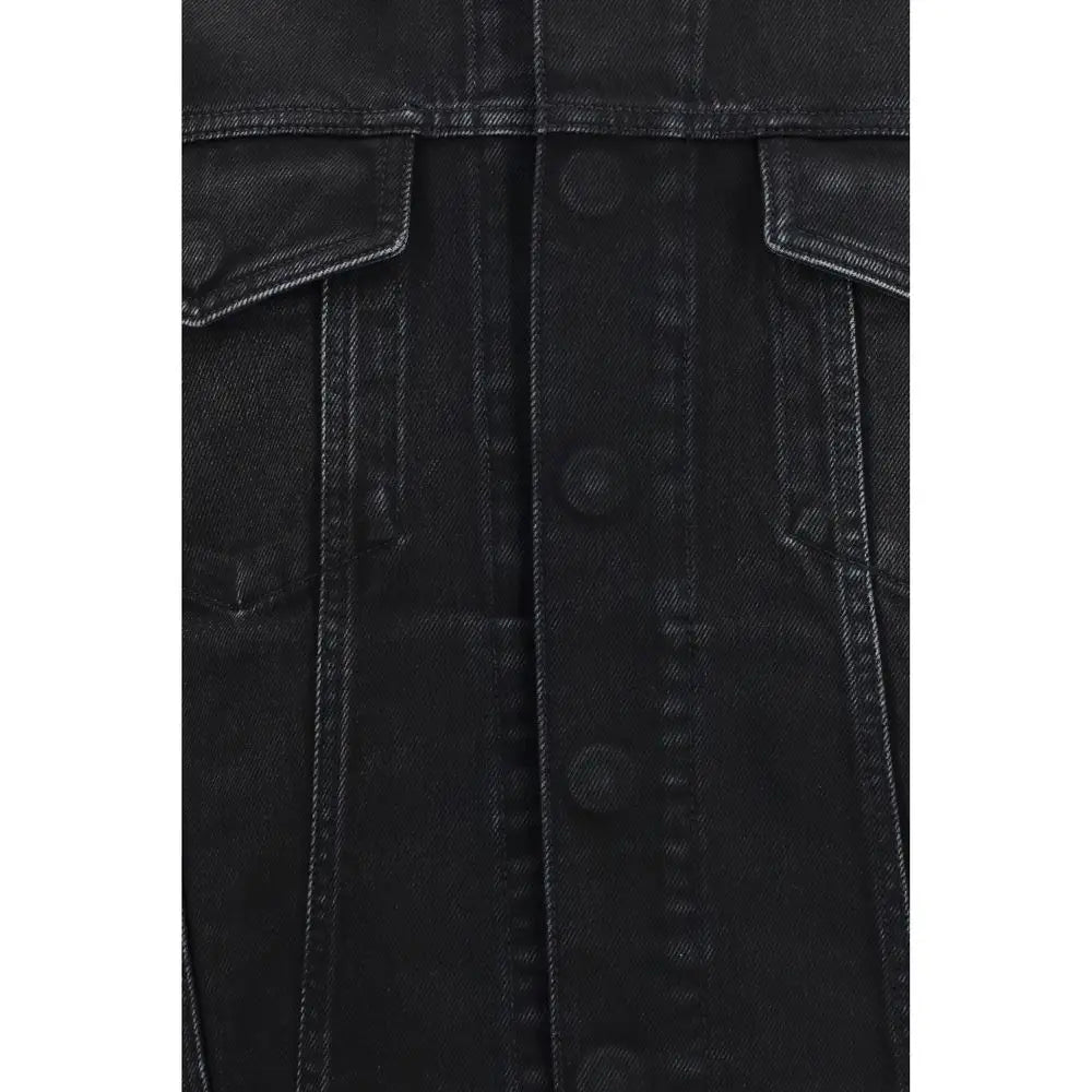 Veste en denim bleu gucci en coton avec fermeture boutons classiques et poches à rabat cousues