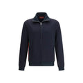 Veste gucci bleu marine en polyester avec fermeture éclair et bandes latérales rouges et vertes style jogging