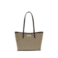 Sac à main Gucci beige en polyester avec détails élégants, vue de face, idéal pour un style sophistiqué.