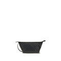 Pochette en coton noir de Gucci, bague élégante avec logo Gucci sur le devant, idéale pour accessoires et événements.