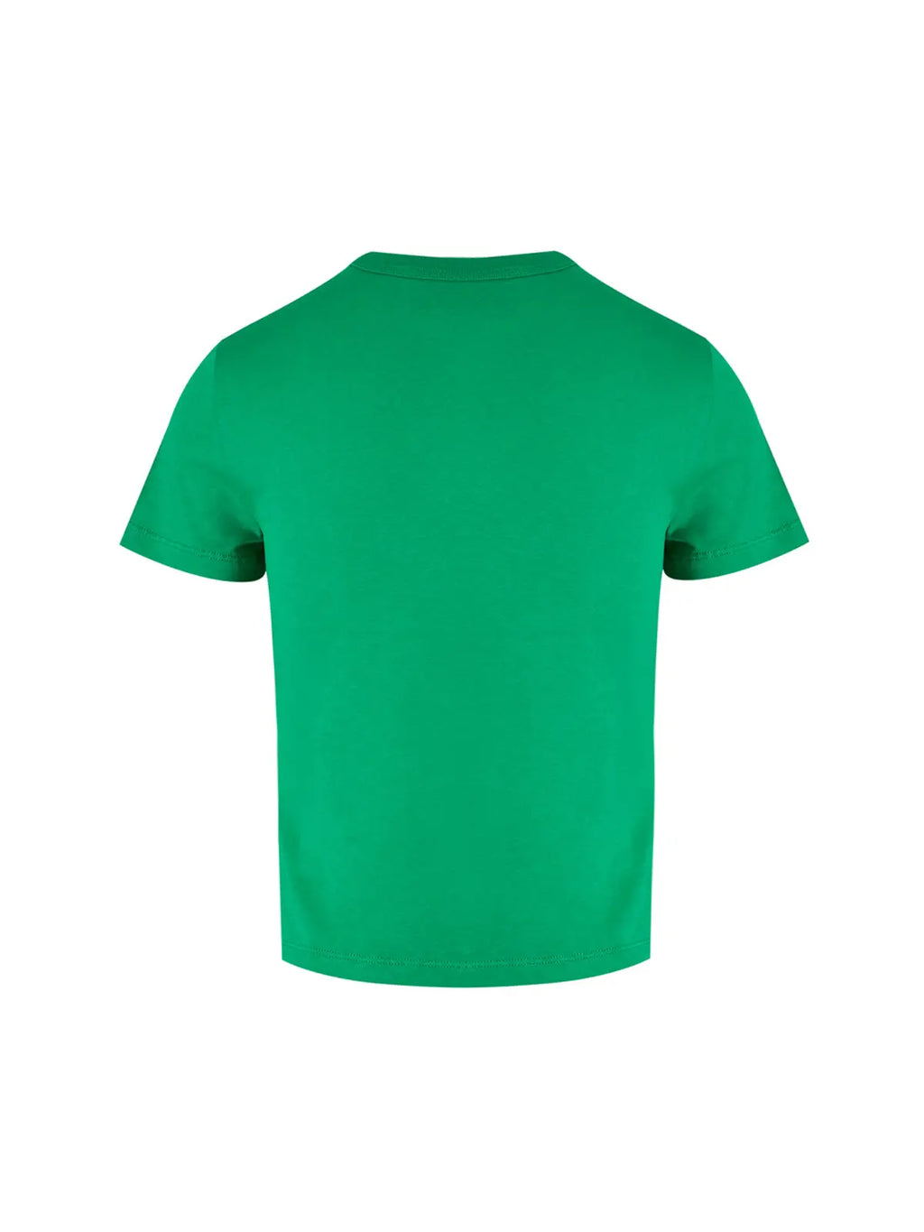 T-shirt gucci vert en coton à manches courtes avec col rond classique et logo visible sur le devant