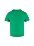 T-shirt gucci vert en coton à manches courtes avec col rond classique et logo visible sur le devant