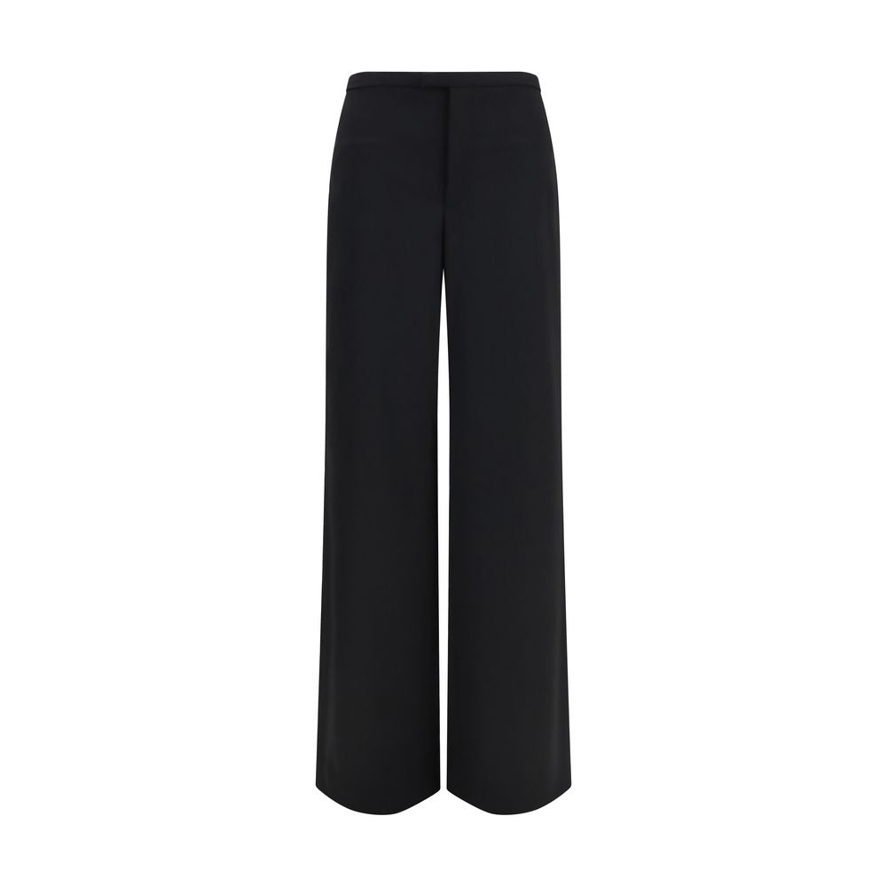 Pantalons décontractés en laine noire Gucci Oves Aries, style casual, avec coupe ajustée et détails modernes, pour homme.