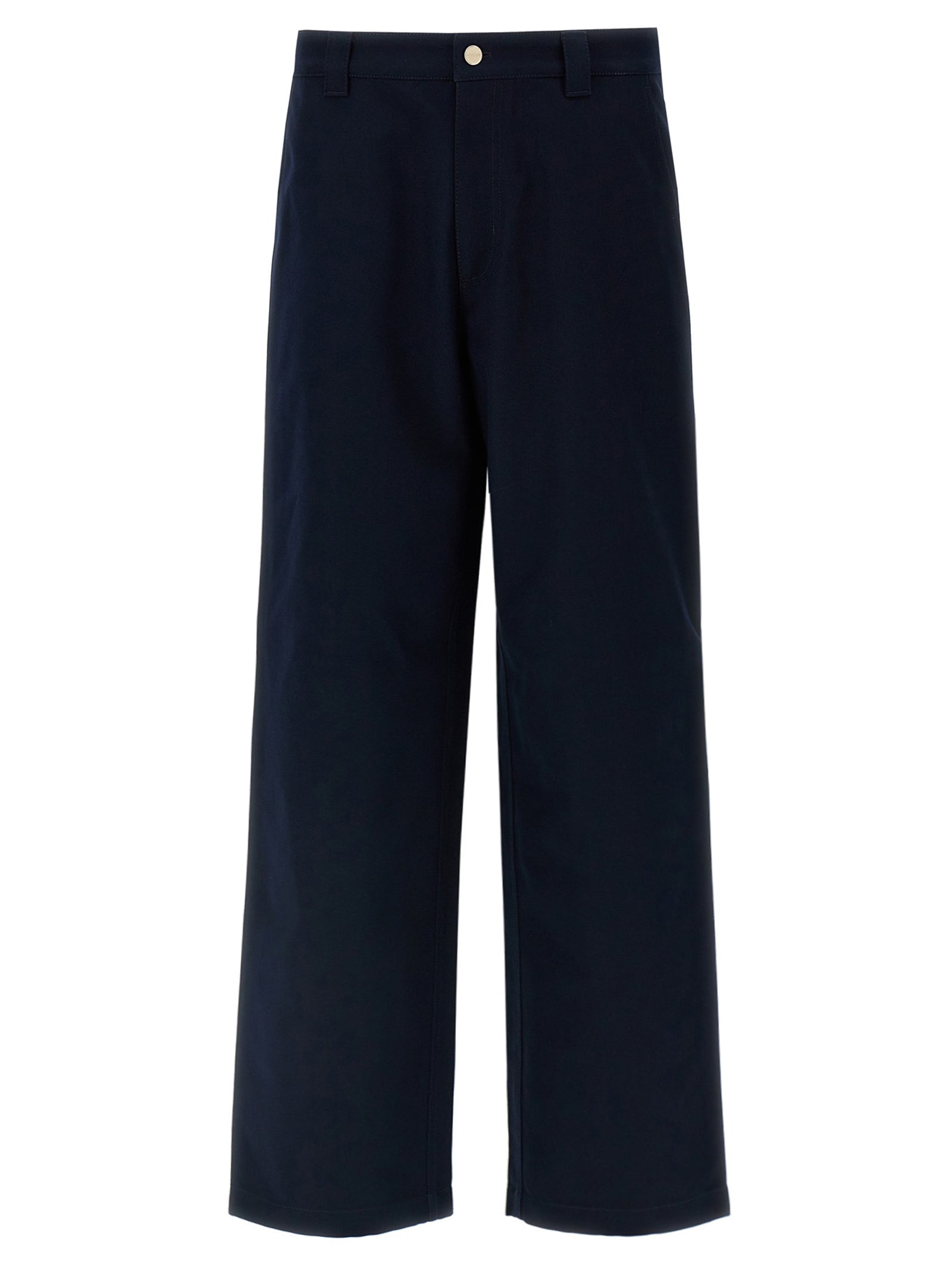 Pantalon casual en coton bleu de Gucci, style décontracté et confortable, avec coupe moderne et logo discret.