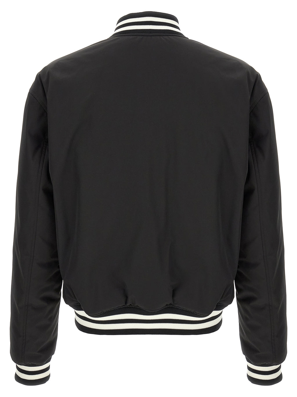 Veste bomber bicolore en polyester Gucci, avec logo Gucci visible, style moderne et tendance.