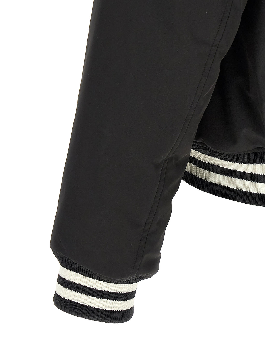 Veste bomber bicolore en polyester Gucci avec logo Gucci visible sur le devant, style moderne et élégant.