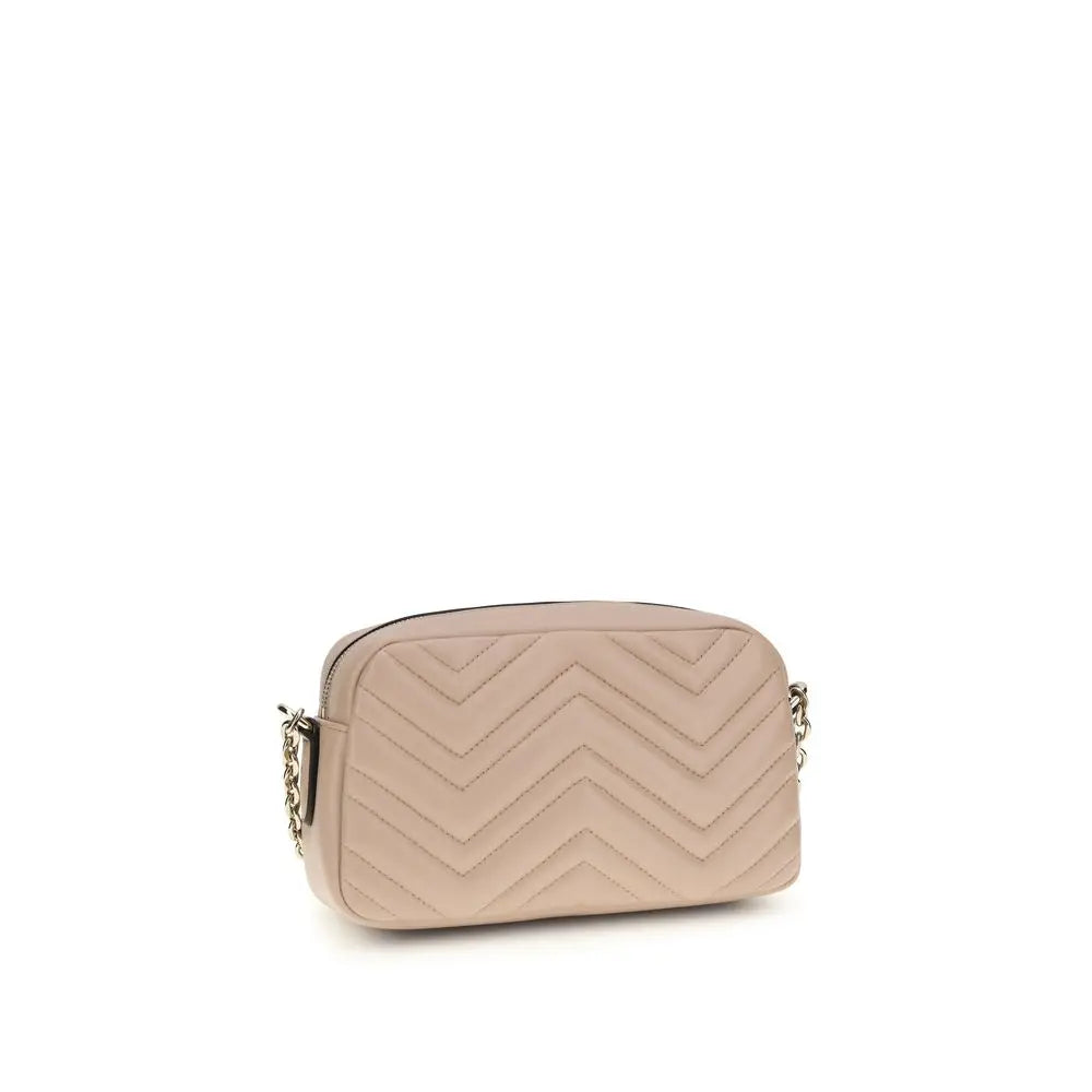 Sac à main gucci multicolor en cuir dagneau beige matelassé avec motif chevron et bandoulière chaîne dorée