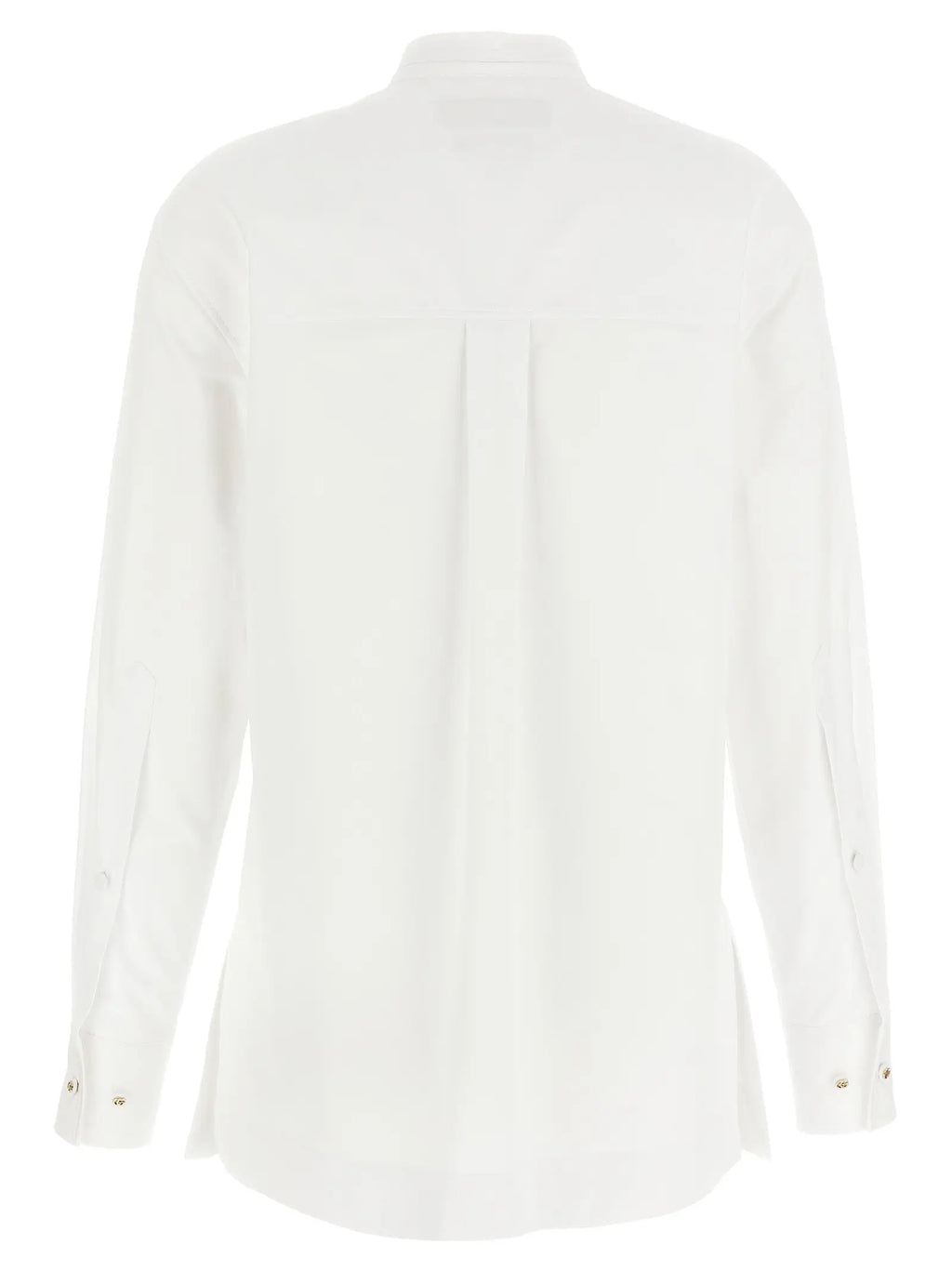 Gucci blouse en coton blanc avec col classique et plis subtils à l’arrière vue de dos