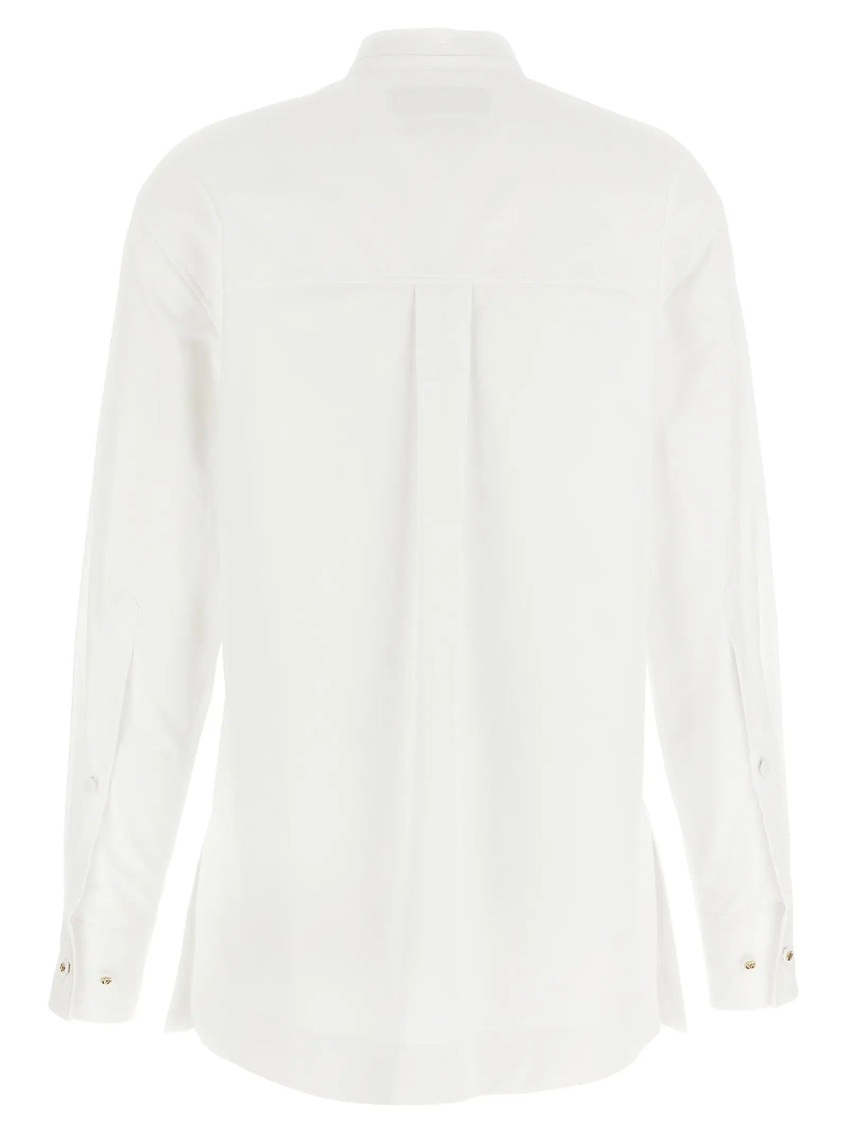 Gucci blouse en coton blanc avec col classique et plis subtils à l’arrière vue de dos