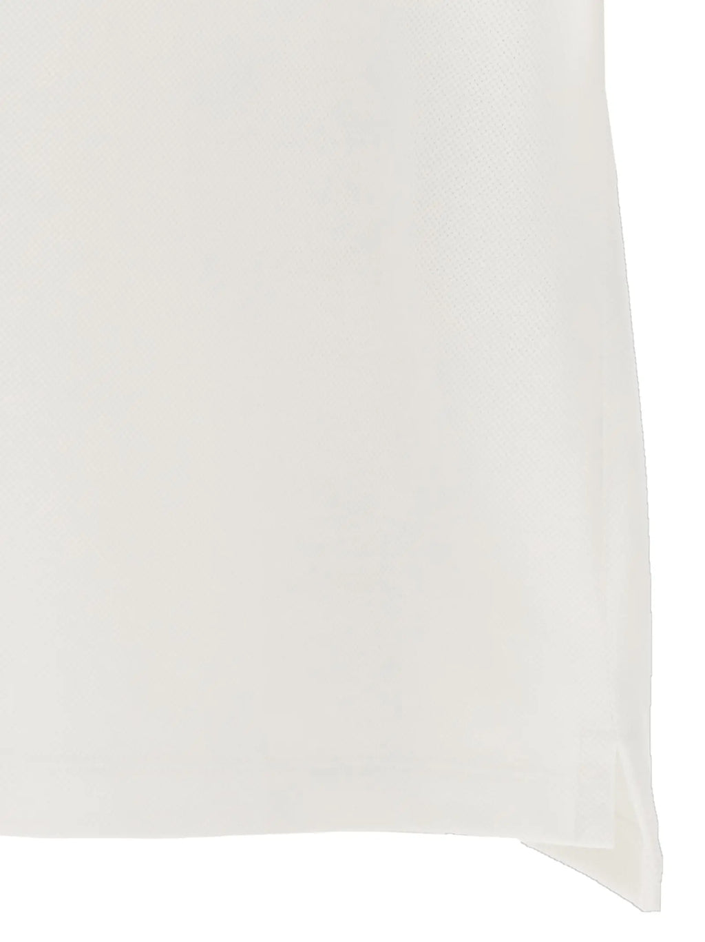 Chemise polo gucci blanche en coton avec tissu fin ivoire transparent et bord délicatement drapé