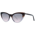 Lunettes de soleil guess marron en plastique cat-eye avec monture écaille et verres dégradés gris