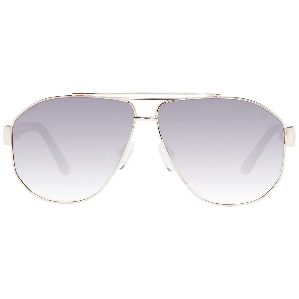 Lunettes de soleil guess gold metal argentées aviator avec verres dégradés gris et monture métallique élégante