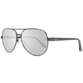 Lunettes de soleil guess grises en métal avec monture fine et verres miroir de style aviateur