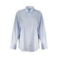 Chemise guess jeans azzurro en coton bleu clair à manches longues avec col classique et plis subtils sur le devant