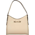 Sac à main guess jeans beige poliuréthane pour femme avec design structuré et détails métalliques élégants