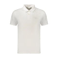Polo guess jeans bianco pour homme en coton blanc avec col classique et broderie discrète sur la poitrine