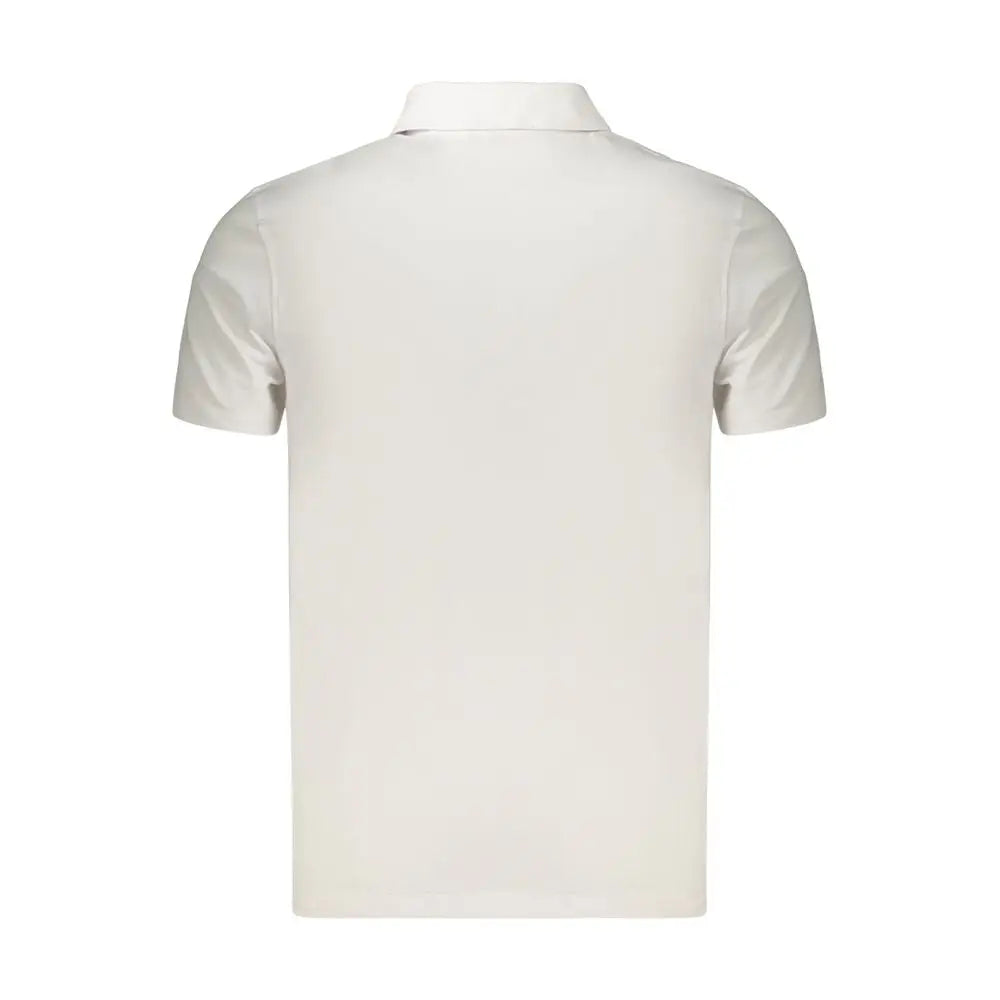 Polo guess jeans bianco en coton pour homme blanc à manches courtes avec col classique et coupe ajustée