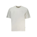 T-shirt homme guess jeans bianco en coton off-white minimaliste à manches courtes et col rond