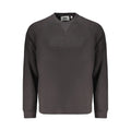 Sweatshirt homme noir en coton guess jeans avec logo tonal sobre sur la poitrine