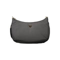 Sac à bandoulière guess gris foncé en polyester avec logo triangulaire et détails métalliques pour femme