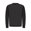 Sweatshirt noir guess jeans en laine pour homme avec col rond et poignets et ourlet côtelés