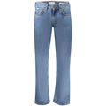 Jeans homme guess blu cotton en denim clair avec coupe droite et design classique cinq poches