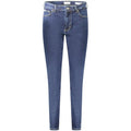 Jeans slim bleu foncé en denim coton pour femme guess avec design classique cinq poches