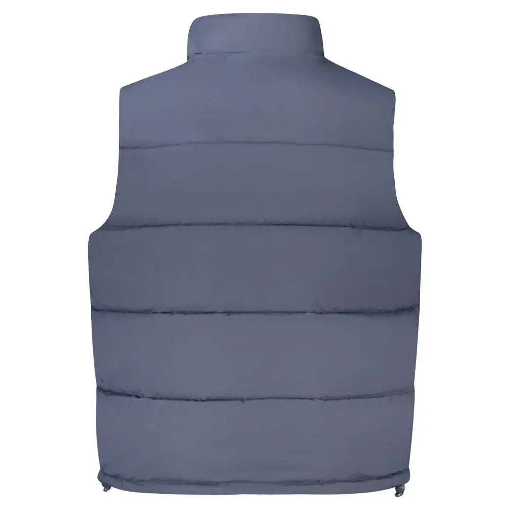 Veste sans manches guess jeans blu en polyester gris foncé avec col montant et matelassage horizontal