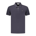 Polo homme guess jeans gris foncé en coton avec logo brodé subtil sur la poitrine