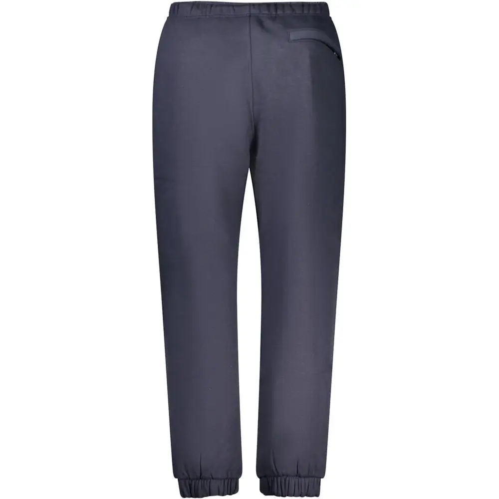 Pantalon de jogging bleu en coton pour homme guess jeans avec poignets élastiques et petite poche latérale