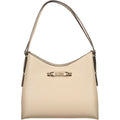 Sac à main Guess Jeans beige en polyuréthane pour femmes, élégant et tendance, avec détails modernes et finition soignée.
