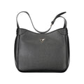 Sac à main noir en polyuréthane Guess Jeans pour femmes, élégant et tendance, avec détails stylés visibles sur l'image.