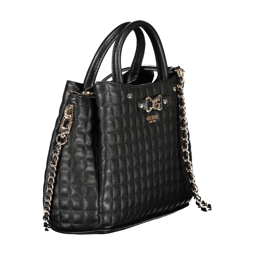 Sac à main pour femme Guess Jeans noir en polyuréthane, élégant et pratique, avec détails modernes et sophistiqués.