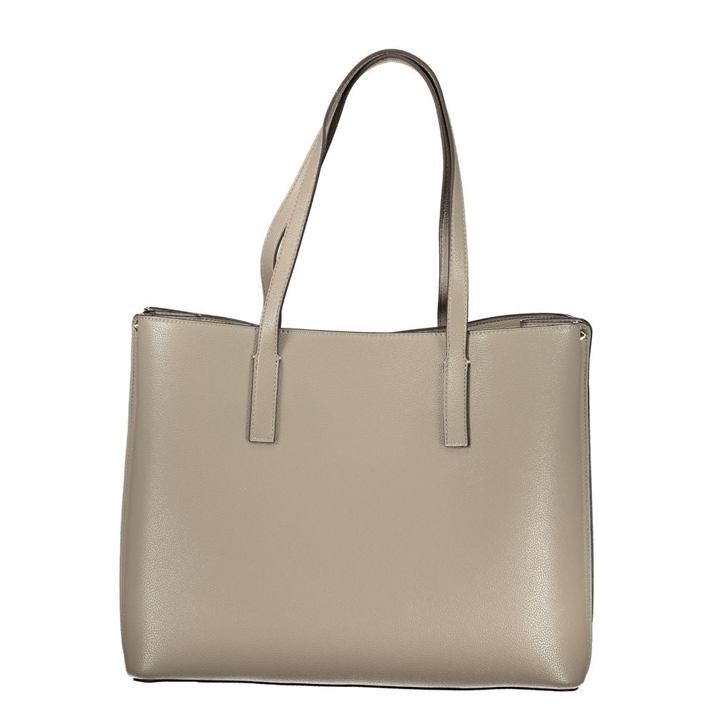 Sac à main en poliuretane gris de Guess Jeans pour femmes, avec détails modernes et style tendance.