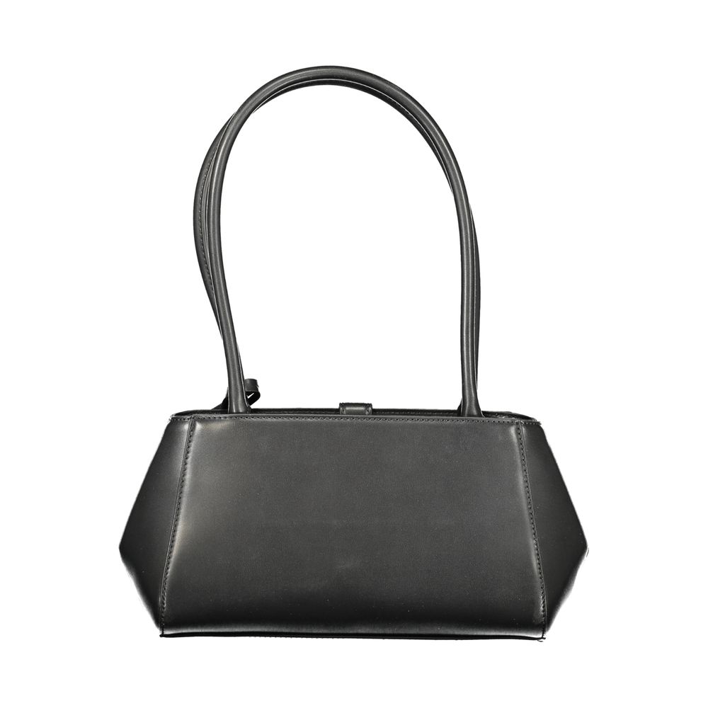 Sac à bandoulière noir Guess Jeans en polyuréthane pour femme, design moderne et élégant avec détails tendance.