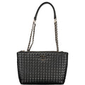 Sac à main noir Guess Jeans en polyuréthane pour femmes, style élégant et tendance, avec détails modernes.