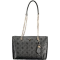 Sac à main Guess Jeans en noir en polyuréthane pour femmes, avec design élégant et détails modernes.