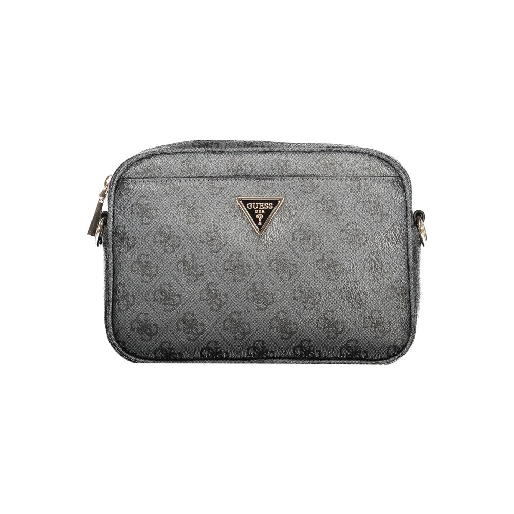 Sac à main Guess Jeans en polyuréthane noir pour femmes, style moderne et élégant, avec détails en cuir synthétique.