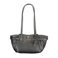 Sac à main Guess Jeans noir en polyuréthane pour femmes, élégant et moderne, avec détails tendance visible sur l'image.