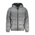 Veste polyamide guess jeans grise avec motif texturé subtil et doublure intérieure noire