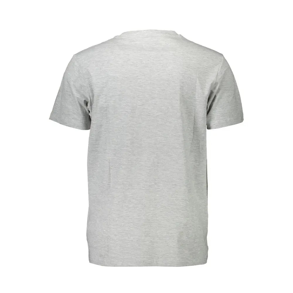 T-shirt homme guess jeans gris en coton avec manches courtes et col rond classique