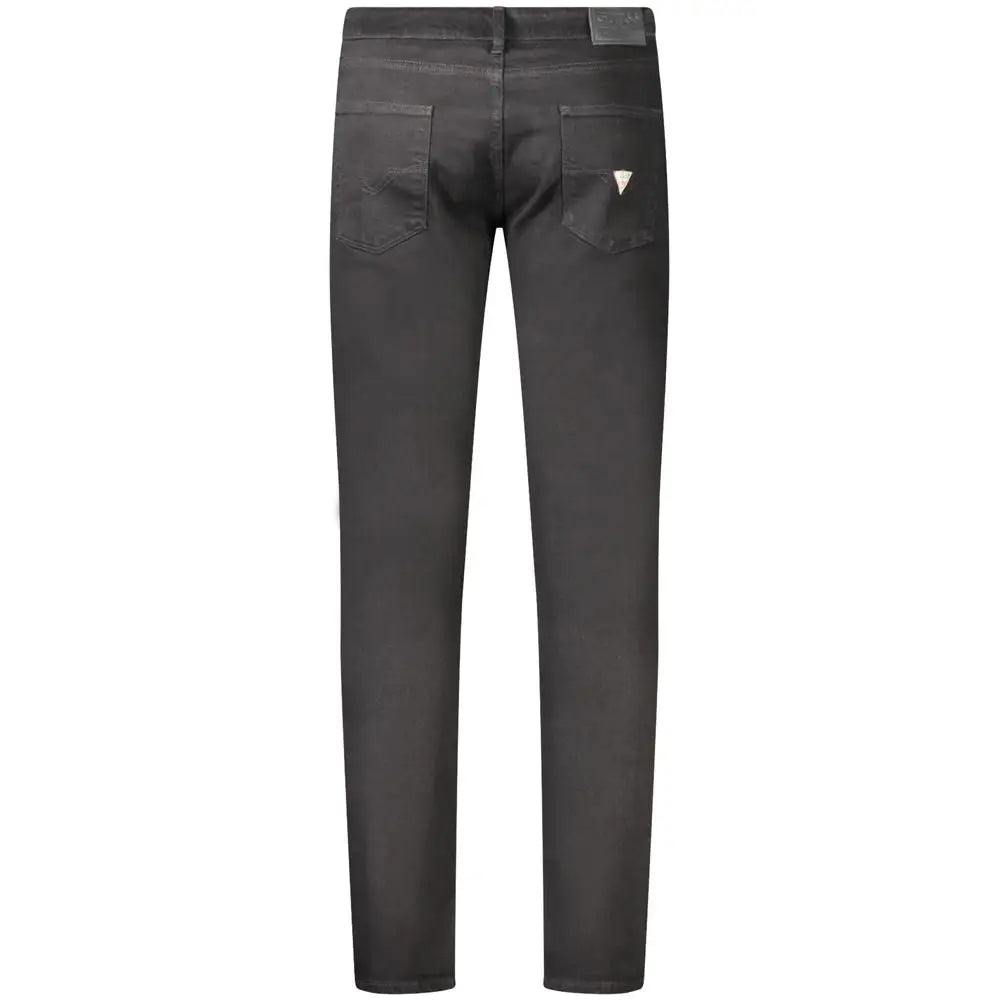 Jean skinny homme guess en coton nero avec coupe slim et coutures discrètes