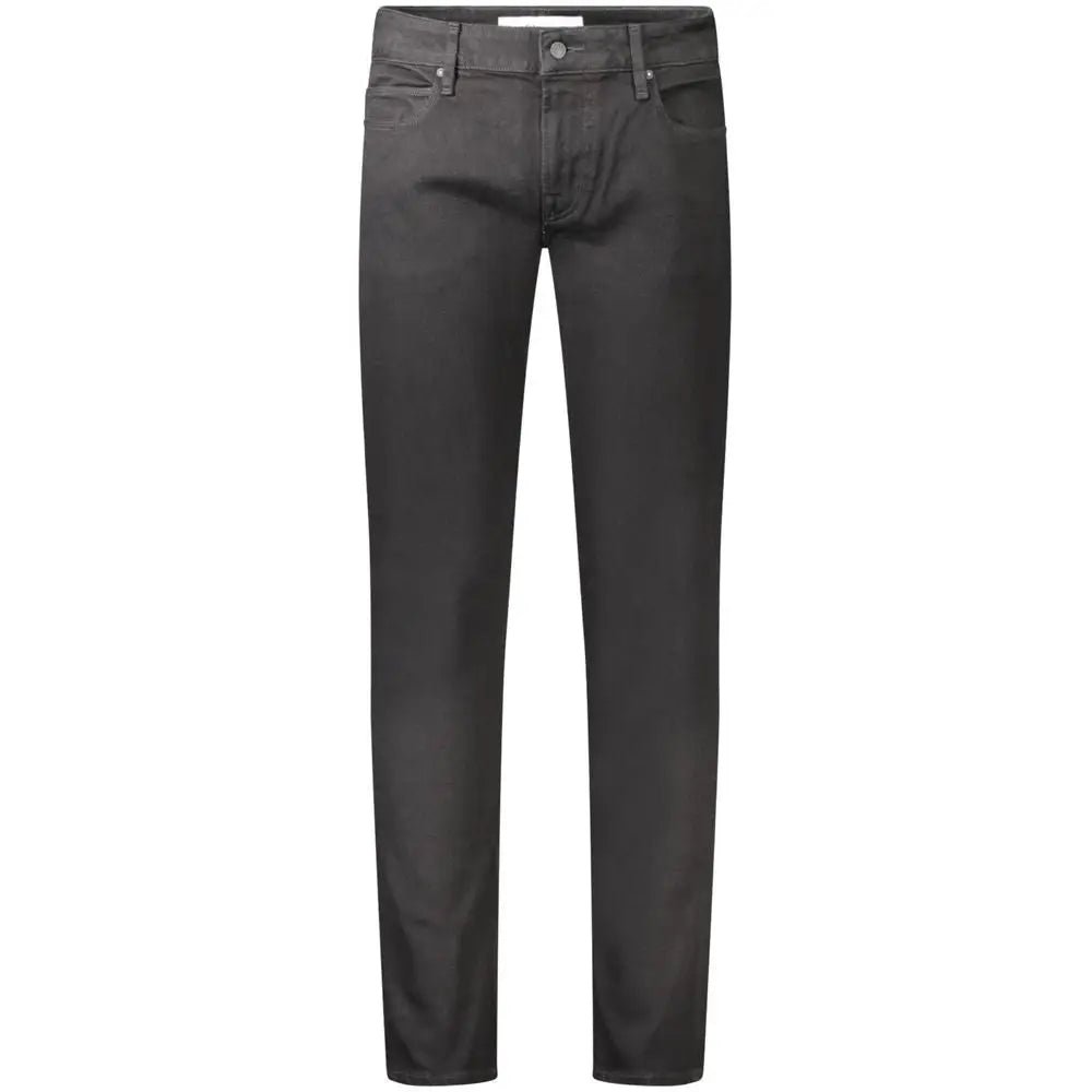 Jean slim homme guess jeans nero en denim coton gris foncé avec coupe moderne et surpiqûres discrètes