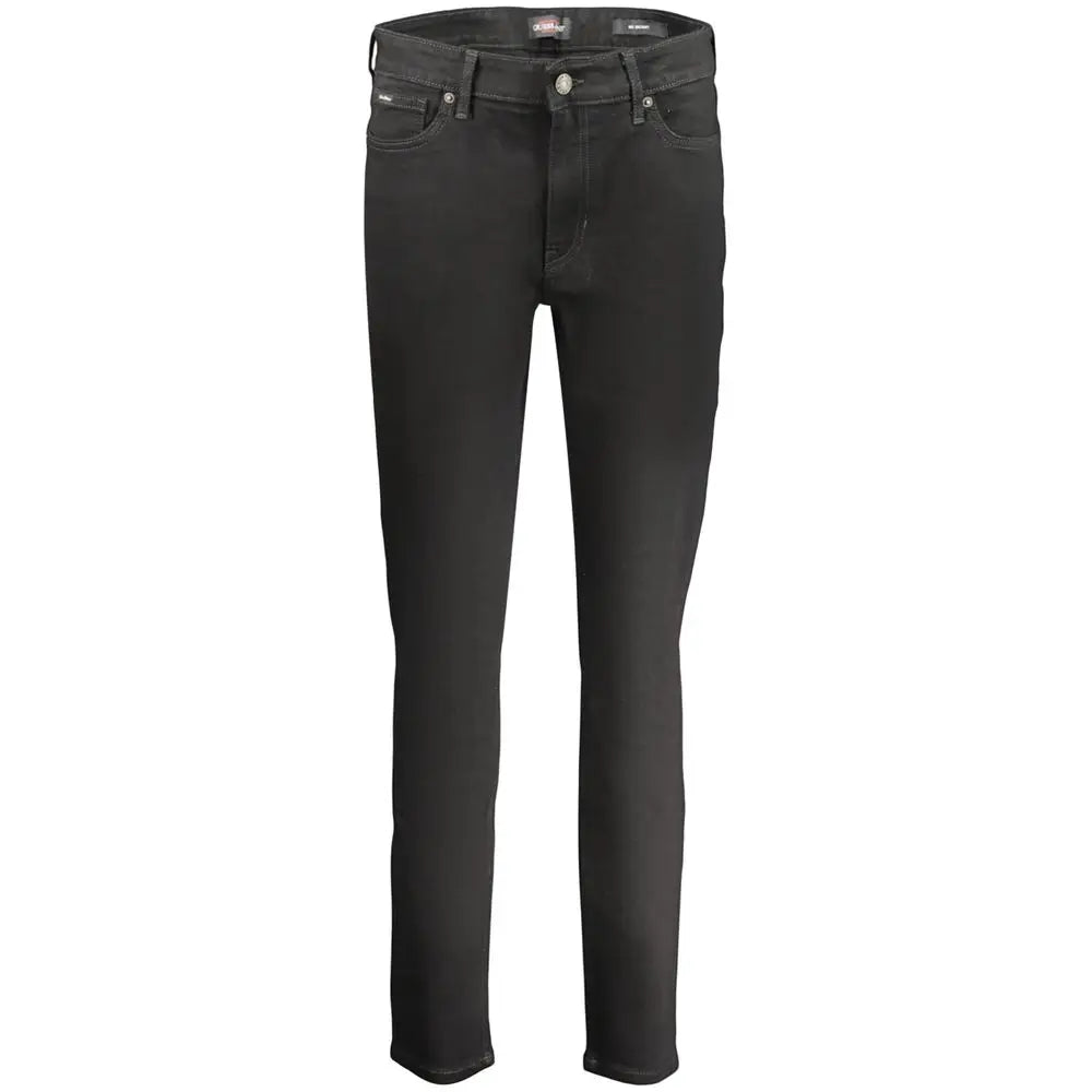 Jeans femmes guess en coton noir slim fit avec design classique cinq poches en denim