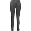 Jean skinny guess jeans nero en coton gris foncé avec coupe slim, cinq poches classiques et coutures discrètes